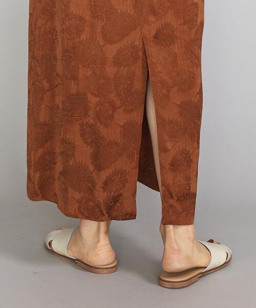 BEAUTY&YOUTH UNITED ARROWS（ビューティーアンドユースユナイテッドアローズ）の「BY リーフジャカードIラインマキシスカート  о（スカート・レディース・ネイビー/グレー/オレンジ系その他・LARGE/MEDIUM/SMALL）」の6枚目の写真