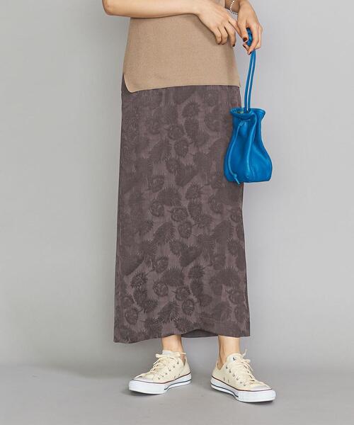 BEAUTY&YOUTH UNITED ARROWS（ビューティーアンドユースユナイテッドアローズ）の「BY リーフジャカードIラインマキシスカート  о（スカート・レディース・ネイビー/グレー/オレンジ系その他・LARGE/MEDIUM/SMALL）」の20枚目の写真