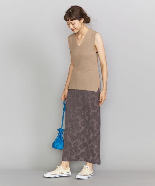 BEAUTY&YOUTH UNITED ARROWS（ビューティーアンドユースユナイテッドアローズ）の「BY リーフジャカードIラインマキシスカート  о（スカート・レディース・ネイビー/グレー/オレンジ系その他・LARGE/MEDIUM/SMALL）」の19枚目の写真