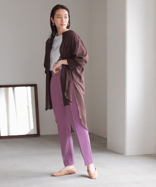 ADAM ET ROPE'（アダムエロペ）の「＜洗える＞スリムスラックス（スラックス・レディース・グリーン系その他/ブルー/ラベンダー/ピンク/ダークブラウン・34/36/38）」の14枚目の写真