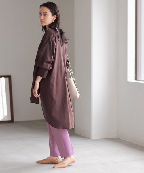 ADAM ET ROPE'（アダムエロペ）の「＜洗える＞スリムスラックス（スラックス・レディース・グリーン系その他/ブルー/ラベンダー/ピンク/ダークブラウン・34/36/38）」の6枚目の写真