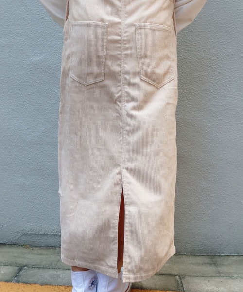 Riberry（リベリー）の「コーデュロイジャンスカ（ジャンパースカート・レディース・ブラウン/ベージュ/ブルー・MEDIUM）」の11枚目の写真