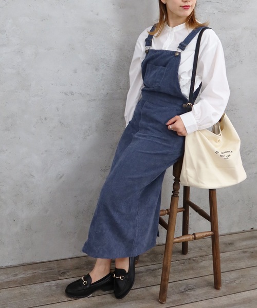 Riberry（リベリー）の「コーデュロイジャンスカ（ジャンパースカート・レディース・ブラウン/ベージュ/ブルー・MEDIUM）」の17枚目の写真