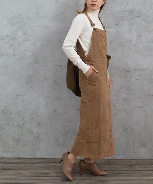 Riberry（リベリー）の「コーデュロイジャンスカ（ジャンパースカート・レディース・ブラウン/ベージュ/ブルー・MEDIUM）」の20枚目の写真