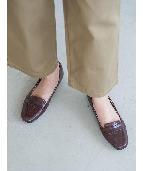 CRAFT STANDARD BOUTIQUE（クラフトスタンダードブティック）の「スクエアローファー（ローファー・レディース・ブラック/ブラウン/ダークブラウン・S/M/L）」の4枚目の写真