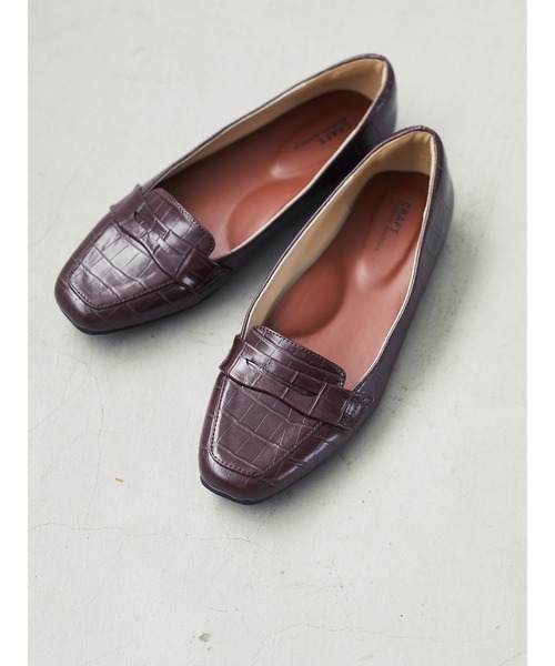 CRAFT STANDARD BOUTIQUE（クラフトスタンダードブティック）の「スクエアローファー（ローファー・レディース・ブラック/ブラウン/ダークブラウン・S/M/L）」の3枚目の写真