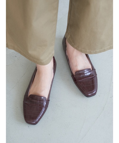 CRAFT STANDARD BOUTIQUE（クラフトスタンダードブティック）の「スクエアローファー（ローファー・レディース・ブラック/ブラウン/ダークブラウン・S/M/L）」の18枚目の写真