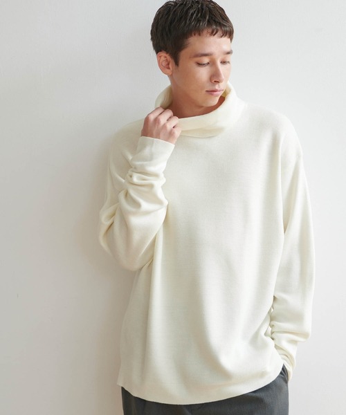 MONO-MART（モノマート）の「オーバーサイズ タートルネックニット プルオーバーニット アソートTYPE（ニット/セーター・メンズ・グリーン系その他2/ダークブラウン/ブラック系その他/ナチュラル/オフホワイト/ブラック系その他2/グレイッシュベージュ/ブラウン系その他/グリーン系その他/ホワイト系その他/ブラック系その他3/グレー系その他/ブルー系その他/ベージュ系その他4/ブラウン系その他2/ベージュ系その他2/ベージュ系その他3/ベージュ/オレンジ系その他2/ベージュ系その他/オレンジ系その他/ブルー系その他2・L/M）」の4枚目の写真