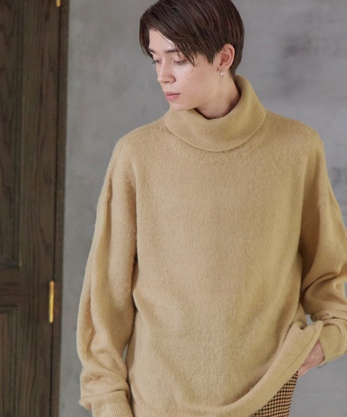 MONO-MART（モノマート）の「オーバーサイズ タートルネックニット プルオーバーニット アソートTYPE（ニット/セーター・メンズ・グリーン系その他2/ダークブラウン/ブラック系その他/ナチュラル/オフホワイト/ブラック系その他2/グレイッシュベージュ/ブラウン系その他/グリーン系その他/ホワイト系その他/ブラック系その他3/グレー系その他/ブルー系その他/ベージュ系その他4/ブラウン系その他2/ベージュ系その他2/ベージュ系その他3/ベージュ/オレンジ系その他2/ベージュ系その他/オレンジ系その他/ブルー系その他2・L/M）」の12枚目の写真