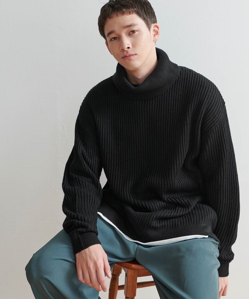 MONO-MART（モノマート）の「オーバーサイズ タートルネックニット プルオーバーニット アソートTYPE（ニット/セーター・メンズ・グリーン系その他2/ダークブラウン/ブラック系その他/ナチュラル/オフホワイト/ブラック系その他2/グレイッシュベージュ/ブラウン系その他/グリーン系その他/ホワイト系その他/ブラック系その他3/グレー系その他/ブルー系その他/ベージュ系その他4/ブラウン系その他2/ベージュ系その他2/ベージュ系その他3/ベージュ/オレンジ系その他2/ベージュ系その他/オレンジ系その他/ブルー系その他2・L/M）」の6枚目の写真