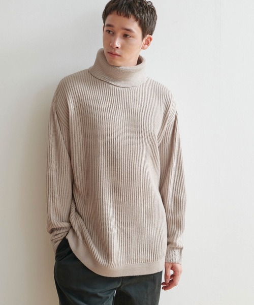 MONO-MART（モノマート）の「オーバーサイズ タートルネックニット プルオーバーニット アソートTYPE（ニット/セーター・メンズ・グリーン系その他2/ダークブラウン/ブラック系その他/ナチュラル/オフホワイト/ブラック系その他2/グレイッシュベージュ/ブラウン系その他/グリーン系その他/ホワイト系その他/ブラック系その他3/グレー系その他/ブルー系その他/ベージュ系その他4/ブラウン系その他2/ベージュ系その他2/ベージュ系その他3/ベージュ/オレンジ系その他2/ベージュ系その他/オレンジ系その他/ブルー系その他2・L/M）」の15枚目の写真