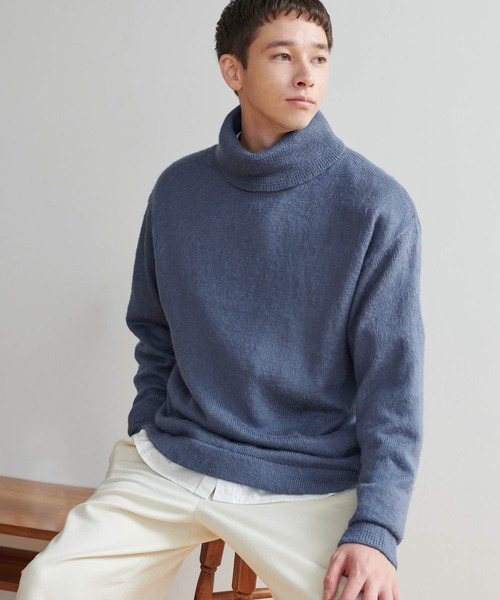 MONO-MART（モノマート）の「オーバーサイズ タートルネックニット プルオーバーニット アソートTYPE（ニット/セーター・メンズ・グリーン系その他2/ダークブラウン/ブラック系その他/ナチュラル/オフホワイト/ブラック系その他2/グレイッシュベージュ/ブラウン系その他/グリーン系その他/ホワイト系その他/ブラック系その他3/グレー系その他/ブルー系その他/ベージュ系その他4/ブラウン系その他2/ベージュ系その他2/ベージュ系その他3/ベージュ/オレンジ系その他2/ベージュ系その他/オレンジ系その他/ブルー系その他2・L/M）」の20枚目の写真