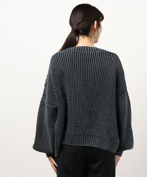 SPIRALGIRL(スパイラルガール)の「ブリーチワッフル編みニットカーディガン(カーディガン/ボレロ・レディース・ホワイト/ネイビー/グリーン・FREE)」の21枚目の写真