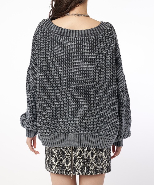 SPIRALGIRL(スパイラルガール)の「ブリーチワッフル編みニットカーディガン(カーディガン/ボレロ・レディース・ホワイト/ネイビー/グリーン・FREE)」の17枚目の写真