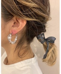 ランダムパールウェーブCカーブピアス