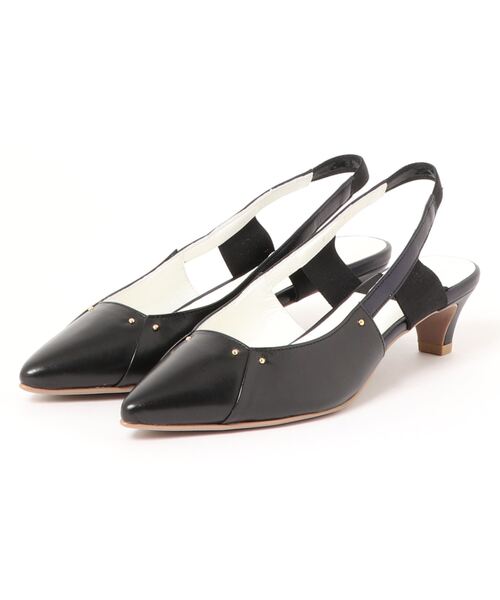 LANVIN collection(ランバン コレクション)の「ポインテッドトゥバックストラップパンプス(パンプス・レディース・ブラック/ピンクベージュ・23.5cm/23.0cm/24.0cm/24.5cm/22.5cm)」の2枚目の写真