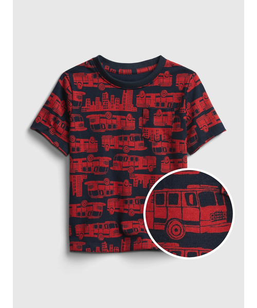 GAP（ギャップ）の「オーガニック ミックス＆マッチ Tシャツ (幼児)（Tシャツ/カットソー・キッズ・ネイビー/マルチ/ライトブルー/ブルー/ブルー系その他/ブルー系その他2/その他・12-18M/18-24M/2 YRS/3 YRS/4 YRS/5 YRS）」の3枚目の写真