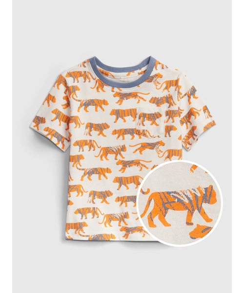 GAP（ギャップ）の「オーガニック ミックス＆マッチ Tシャツ (幼児)（Tシャツ/カットソー・キッズ・ネイビー/マルチ/ライトブルー/ブルー/ブルー系その他/ブルー系その他2/その他・12-18M/18-24M/2 YRS/3 YRS/4 YRS/5 YRS）」の6枚目の写真