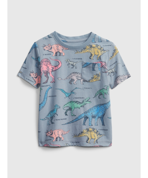 GAP（ギャップ）の「オーガニック ミックス＆マッチ Tシャツ (幼児)（Tシャツ/カットソー・キッズ・ネイビー/マルチ/ライトブルー/ブルー/ブルー系その他/ブルー系その他2/その他・12-18M/18-24M/2 YRS/3 YRS/4 YRS/5 YRS）」の2枚目の写真