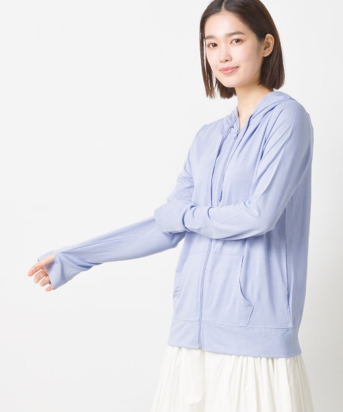 OMNES Another Edition(オムネス アナザーエディション)の「UVカット&ドライ加工 ジップパーカー(パーカー)」|ブルー
