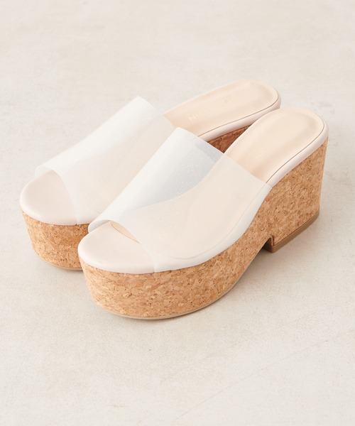 one after another NICE CLAUP（ワンアフターアナザーナイスクラップ）の「コルク厚底サンダル（サンダル・レディース・ホワイト系その他/ラメ・M/S/L/LL）」の6枚目の写真