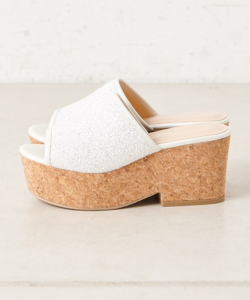 one after another NICE CLAUP（ワンアフターアナザーナイスクラップ）の「コルク厚底サンダル（サンダル・レディース・ホワイト系その他/ラメ・M/S/L/LL）」の18枚目の写真