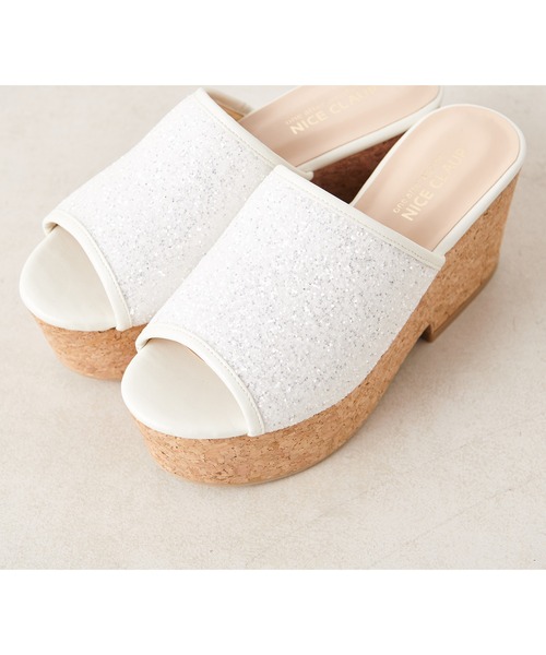 one after another NICE CLAUP（ワンアフターアナザーナイスクラップ）の「コルク厚底サンダル（サンダル・レディース・ホワイト系その他/ラメ・M/S/L/LL）」の12枚目の写真
