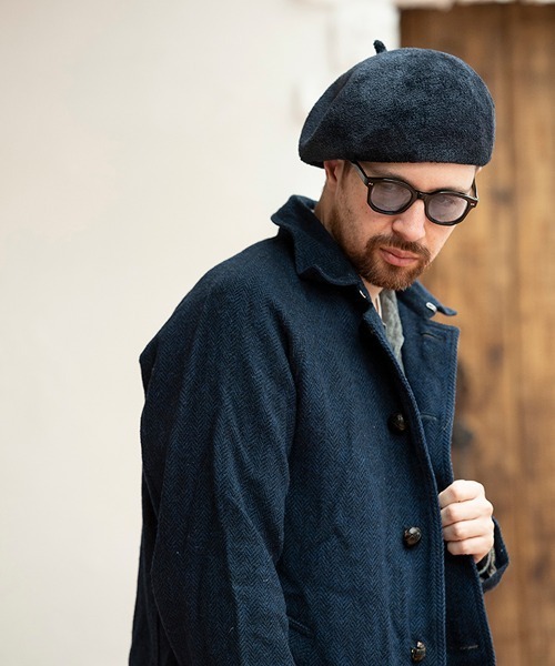 Mighty Shine（マイティシャイン）の「Mighty Shine / ベロアベルベレー / VELOUR BELL BERET（ハンチング/ベレー帽・メンズ・チャコールグレー/ブラック/ネイビー/オフホワイト・FREE）」の4枚目の写真