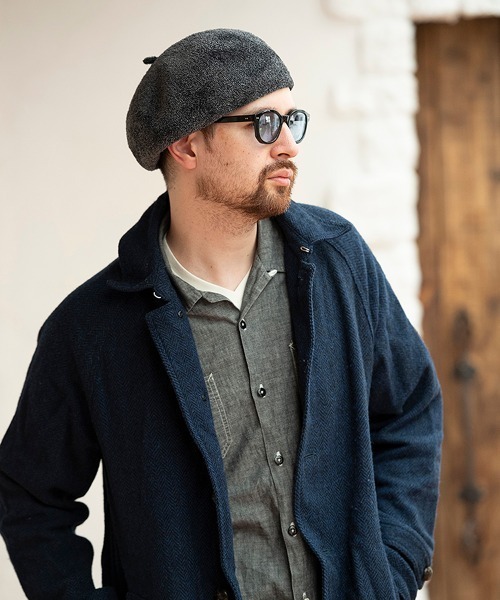 Mighty Shine（マイティシャイン）の「Mighty Shine / ベロアベルベレー / VELOUR BELL BERET（ハンチング/ベレー帽・メンズ・チャコールグレー/ブラック/ネイビー/オフホワイト・FREE）」の3枚目の写真