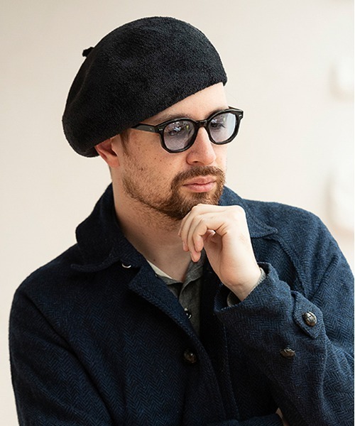 Mighty Shine（マイティシャイン）の「Mighty Shine / ベロアベルベレー / VELOUR BELL BERET（ハンチング/ベレー帽・メンズ・チャコールグレー/ブラック/ネイビー/オフホワイト・FREE）」の2枚目の写真