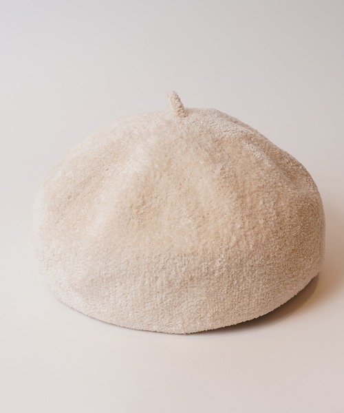 Mighty Shine（マイティシャイン）の「Mighty Shine / ベロアベルベレー / VELOUR BELL BERET（ハンチング/ベレー帽・メンズ・チャコールグレー/ブラック/ネイビー/オフホワイト・FREE）」の6枚目の写真