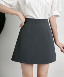 Aライン ハイウエスト ミニスカート