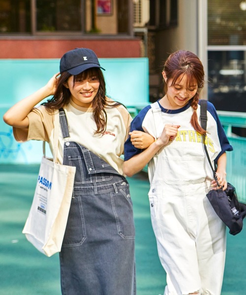 WEGO（ウィゴー）の「WEGO/ラグラングラフィックビッグシルエットTシャツ（Tシャツ/カットソー・レディース・ダークグリーン/ブラック/イエロー/サックスブルー/ブラック系その他/グリーン/ネイビー/ベージュ/その他2/その他1・MEDIUM/SMALL）」の13枚目の写真