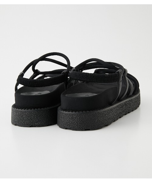 AZUL by moussy(アズールバイマウジー)の「CORD CROSS SANDALS/コードクロスサンダル(サンダル・レディース・ブラック/カーキ・MEDIUM/LARGE/SMALL)」の5枚目の写真