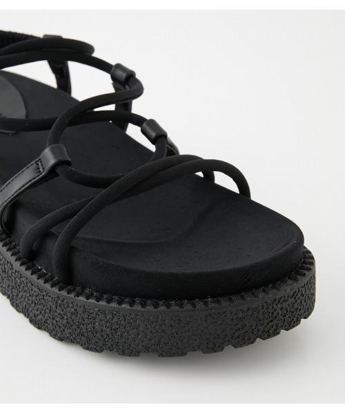 AZUL by moussy(アズールバイマウジー)の「CORD CROSS SANDALS/コードクロスサンダル(サンダル・レディース・ブラック/カーキ・MEDIUM/LARGE/SMALL)」の6枚目の写真