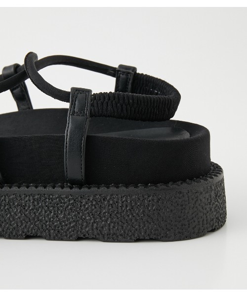 AZUL by moussy(アズールバイマウジー)の「CORD CROSS SANDALS/コードクロスサンダル(サンダル・レディース・ブラック/カーキ・MEDIUM/LARGE/SMALL)」の7枚目の写真