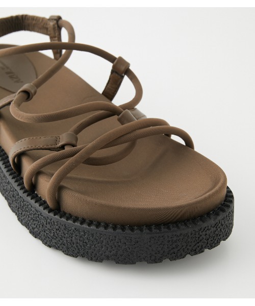 AZUL by moussy(アズールバイマウジー)の「CORD CROSS SANDALS/コードクロスサンダル(サンダル・レディース・ブラック/カーキ・MEDIUM/LARGE/SMALL)」の11枚目の写真