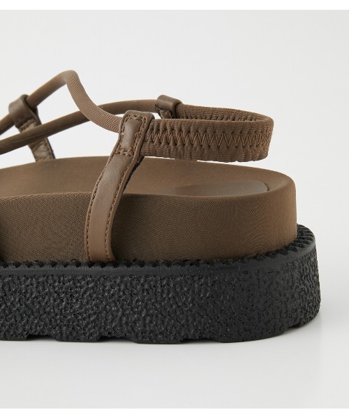 AZUL by moussy(アズールバイマウジー)の「CORD CROSS SANDALS/コードクロスサンダル(サンダル・レディース・ブラック/カーキ・MEDIUM/LARGE/SMALL)」の12枚目の写真