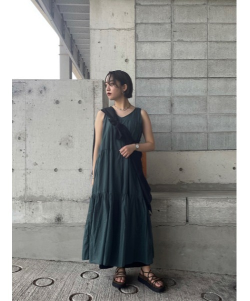 AZUL by moussy(アズールバイマウジー)の「CORD CROSS SANDALS/コードクロスサンダル(サンダル・レディース・ブラック/カーキ・MEDIUM/LARGE/SMALL)」の19枚目の写真