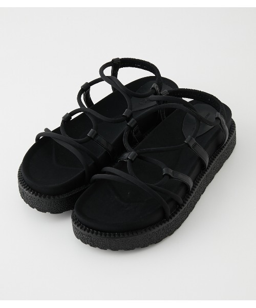 AZUL by moussy(アズールバイマウジー)の「CORD CROSS SANDALS/コードクロスサンダル(サンダル・レディース・ブラック/カーキ・MEDIUM/LARGE/SMALL)」の21枚目の写真