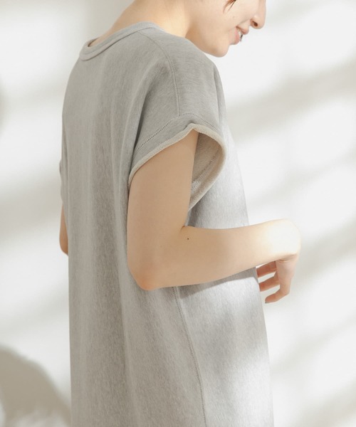 FORK&SPOON（フォークアンドスプーン）の「FORK&SPOON　裏毛ノースリーブスウェット（Tシャツ/カットソー・レディース・グレー/ブルー・ONE）」の6枚目の写真