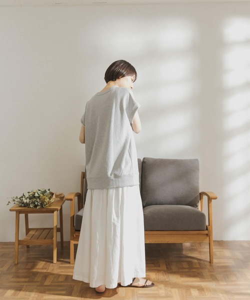 FORK&SPOON（フォークアンドスプーン）の「FORK&SPOON　裏毛ノースリーブスウェット（Tシャツ/カットソー・レディース・グレー/ブルー・ONE）」の10枚目の写真