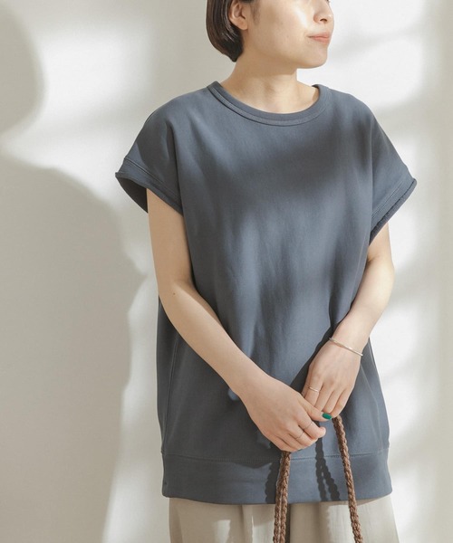 FORK&SPOON（フォークアンドスプーン）の「FORK&SPOON　裏毛ノースリーブスウェット（Tシャツ/カットソー・レディース・グレー/ブルー・ONE）」の4枚目の写真