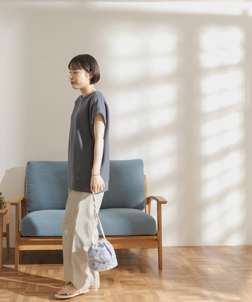 FORK&SPOON（フォークアンドスプーン）の「FORK&SPOON　裏毛ノースリーブスウェット（Tシャツ/カットソー・レディース・グレー/ブルー・ONE）」の5枚目の写真