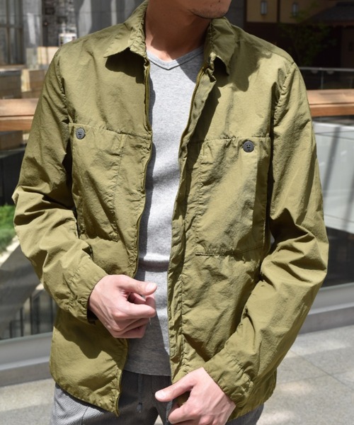 TRANSIT(トランジット)の「TRANSIT/トランジット/ウォッシャブルナイロンブルゾン(ブルゾン・メンズ・カーキ・MEDIUM/LARGE)」の1枚目の写真