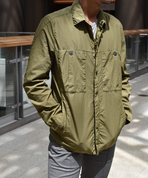 TRANSIT(トランジット)の「TRANSIT/トランジット/ウォッシャブルナイロンブルゾン(ブルゾン・メンズ・カーキ・MEDIUM/LARGE)」の9枚目の写真