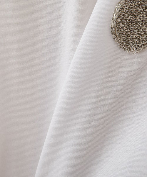 BEARDSLEY（ビアズリー）の「ドット刺繍T（Tシャツ/カットソー・レディース・ホワイト/ブラック・FREE）」の8枚目の写真