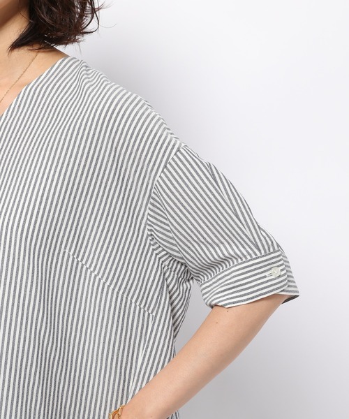 BARNYARDSTORM（バンヤードストーム）の「BARNYARDSTORM / Ｖネックアムンゼンプルオーバー（シャツ/ブラウス・レディース・ラベンダー/ピンク/オフホワイト/ネイビー・1/0）」の14枚目の写真