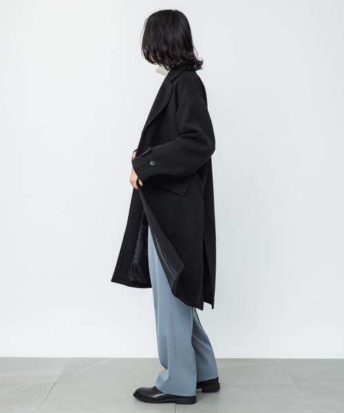 MAISON BREEZE（メゾンブリーズ）の「【MAISON BREEZE】オーバーサイズサイドスリットチェスターコート（チェスターコート・メンズ・ブラック/ベージュ/ネイビー/キャメル・S/M/L）」の8枚目の写真