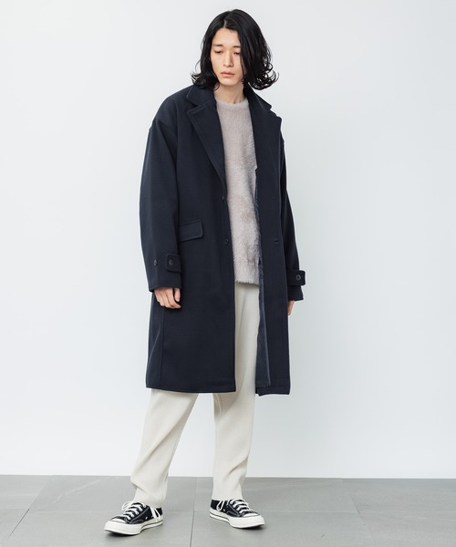 MAISON BREEZE（メゾンブリーズ）の「【MAISON BREEZE】オーバーサイズサイドスリットチェスターコート（チェスターコート・メンズ・ブラック/ベージュ/ネイビー/キャメル・S/M/L）」の18枚目の写真